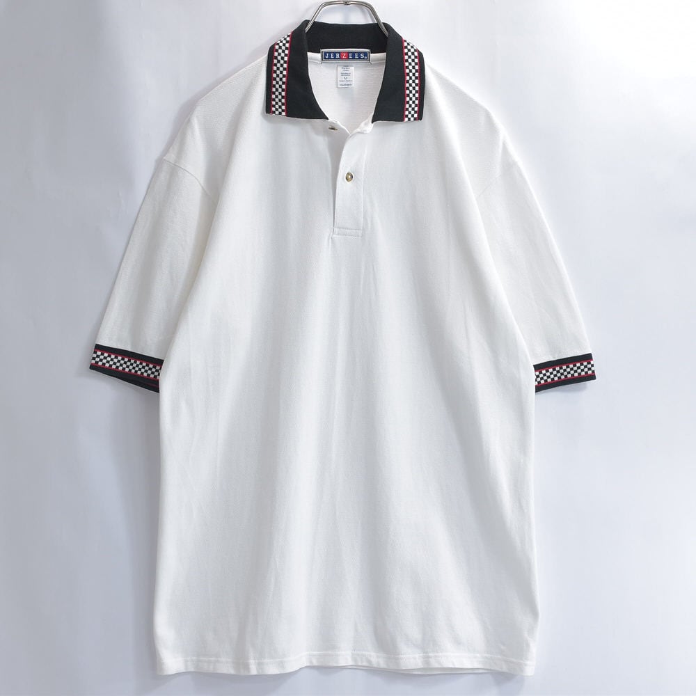 90～00s JERZEES ジャージーズ チェッカーパターン デザイン 鹿の子