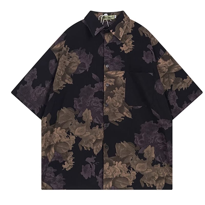 総柄 ボタンダウンショートスリーブシャツ 1color MTO0327