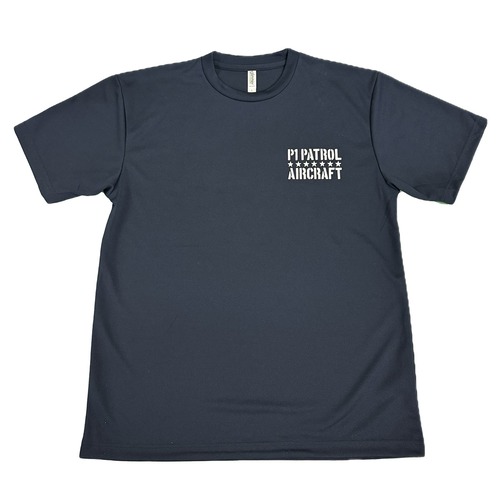 自衛隊グッズ  海上自衛隊  P-1 PATROL AIR CRAFT ネイビー ドライ Tシャツ 「燦吉 さんきち SANKICHI」