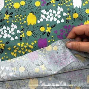 TB301◆3m◆L◆綿100%HOKKOサテン生地◆北欧風花柄