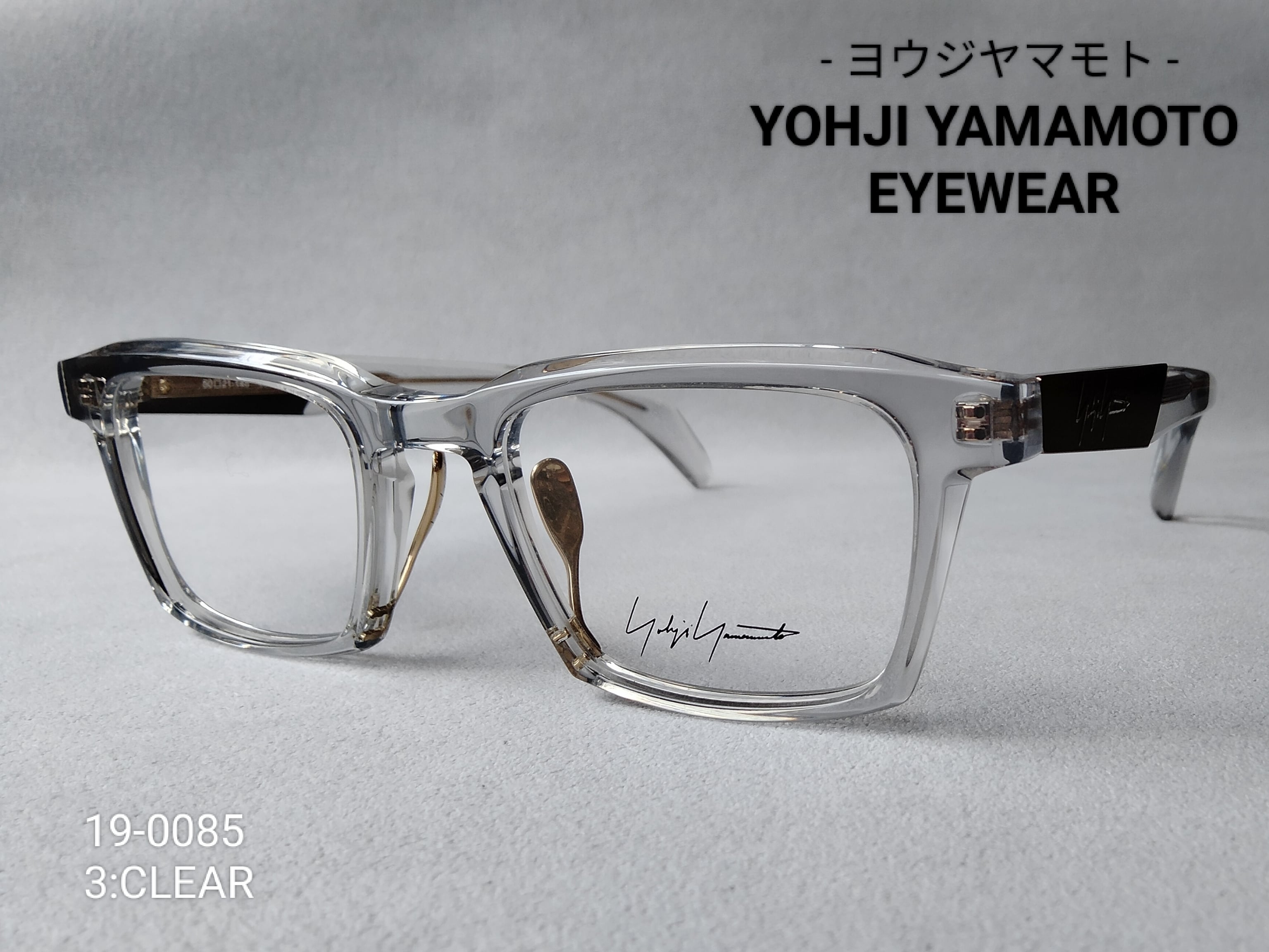 YOHJI YAMAMOTO (ヨウジヤマモト) EYEWEAR『19-0085/3.CLEAR』/ lens