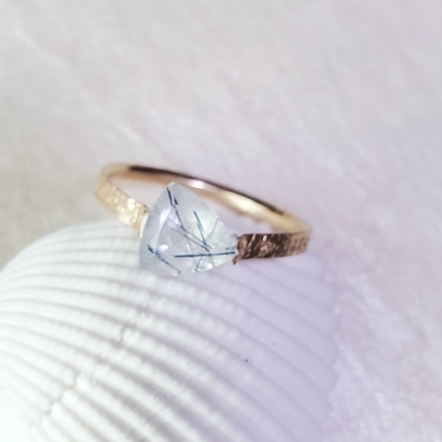 サイズオーダー【B】ブルートルマリンインクォーツのリング