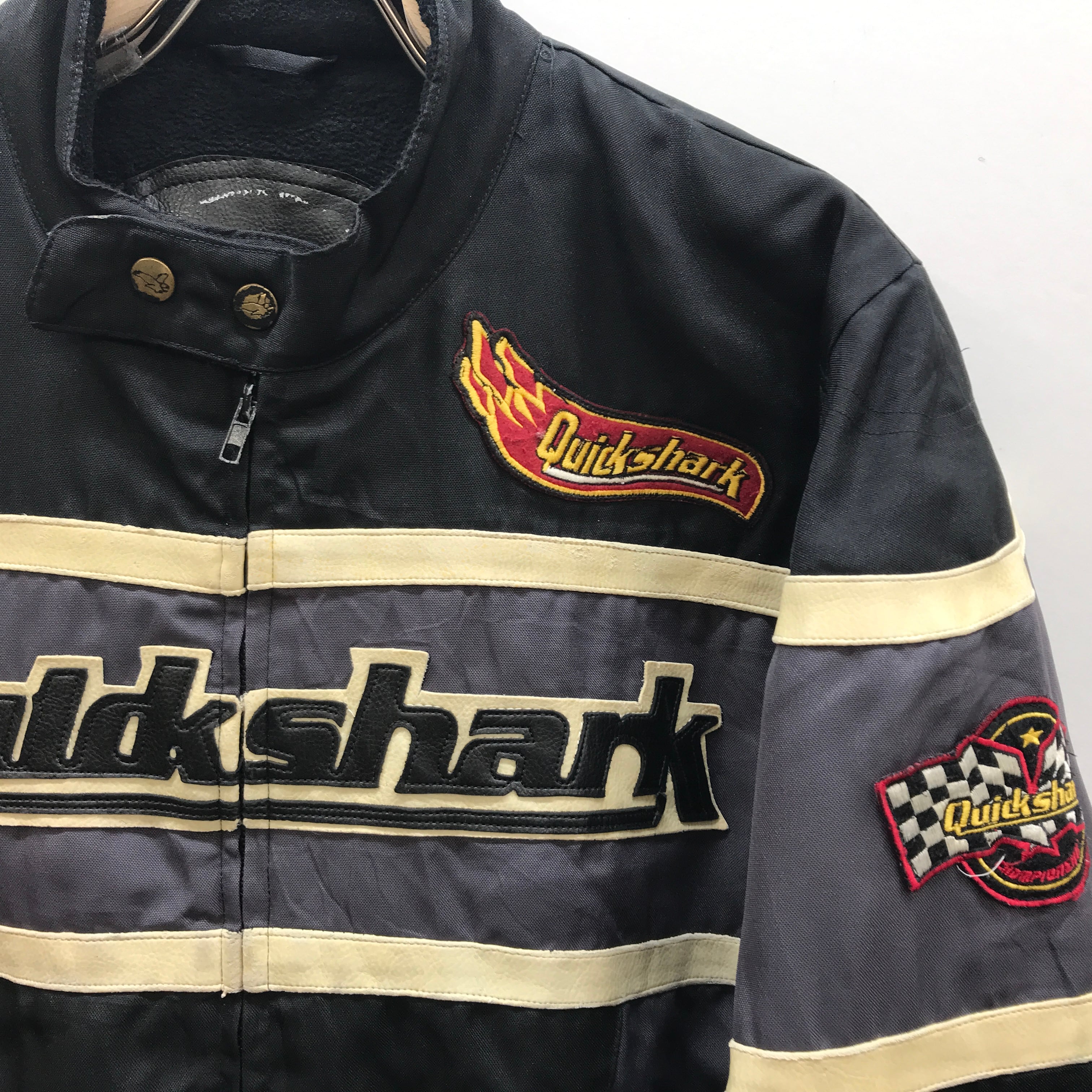 QUICK SHARK クイックシャーク 裏フリース付き RACING JACKET フェイク