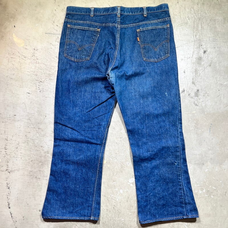 70's LEVI'S 646 リーバイス ベルボトムデニム フレア 濃紺 Big E