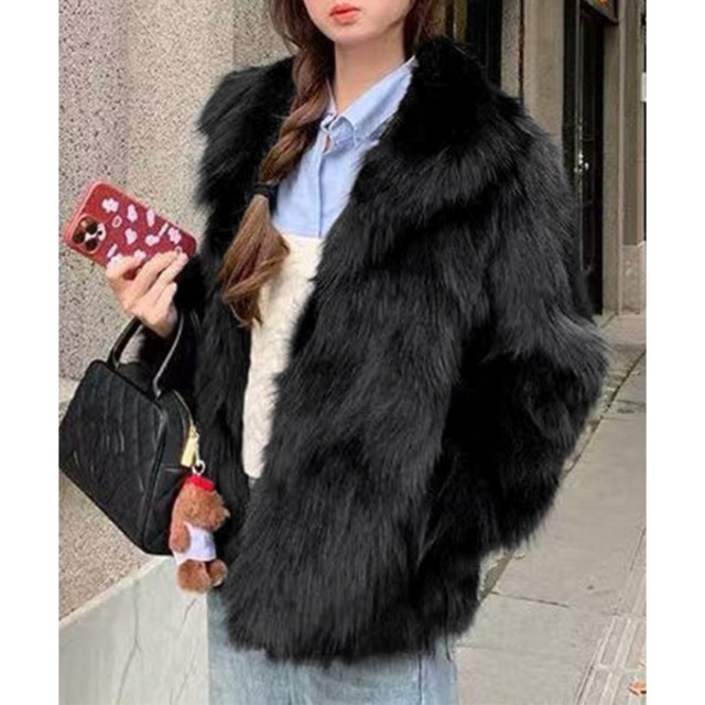 【即納】ビッグカラー フェイクファー ジャケット 239551