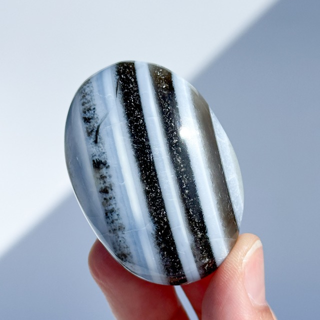 ストライプ◎ブルーオパール パーム52◇ Blue Opal ◇ 天然石・鉱物・パワーストーン