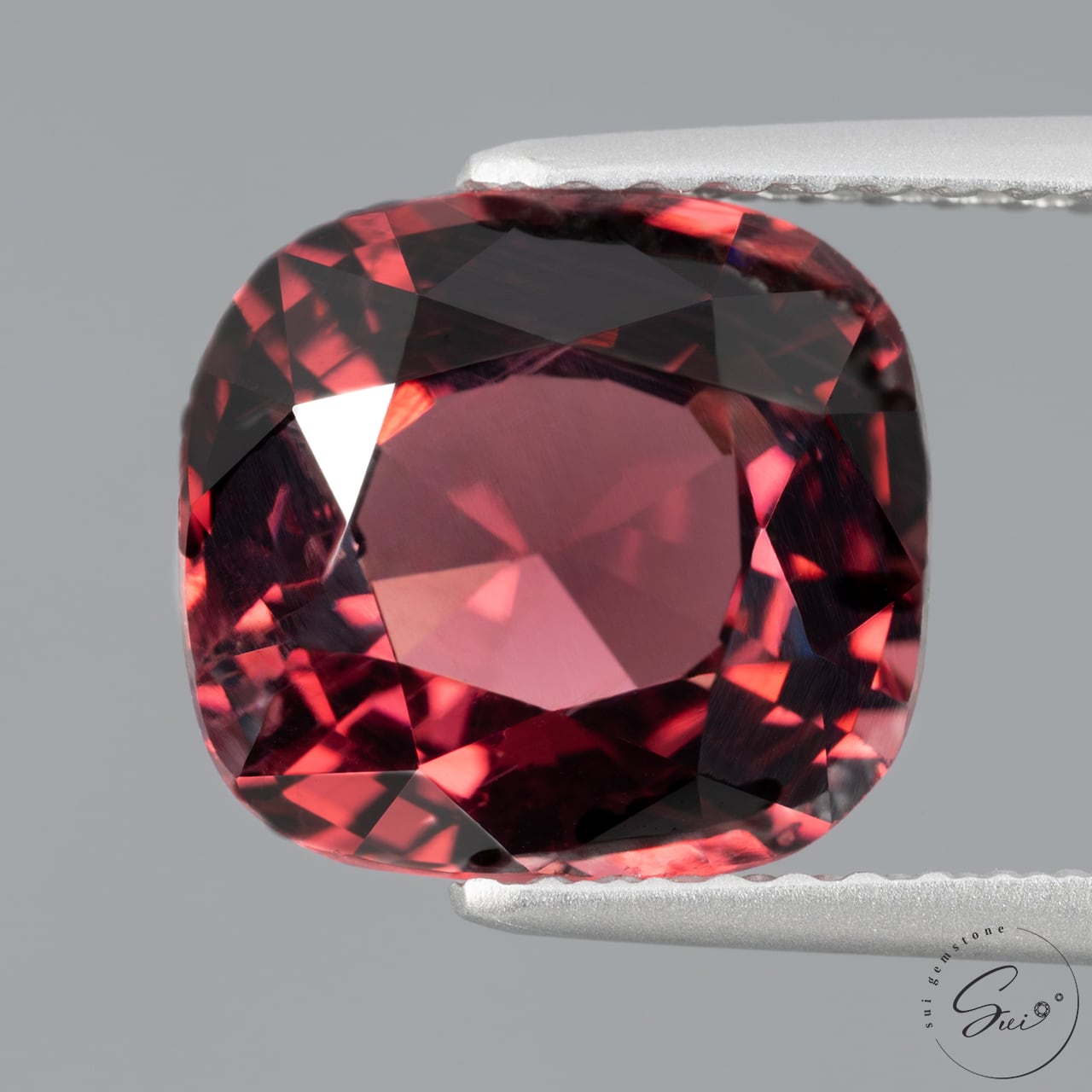 天然【非加熱】スピネル・オレンジーレッド 3.76ct GIA鑑別書 | SUI