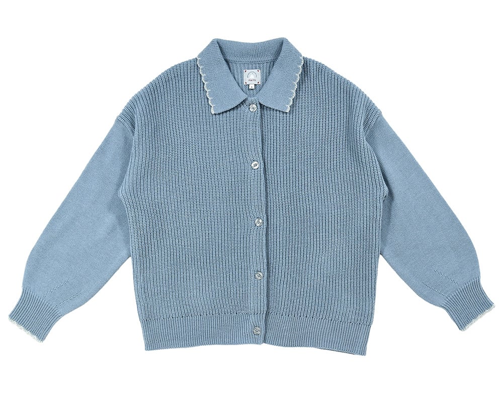 スカラップ襟ニットカーディガン 【KJHX5713】 | Keitto NORTHERNTRUCK