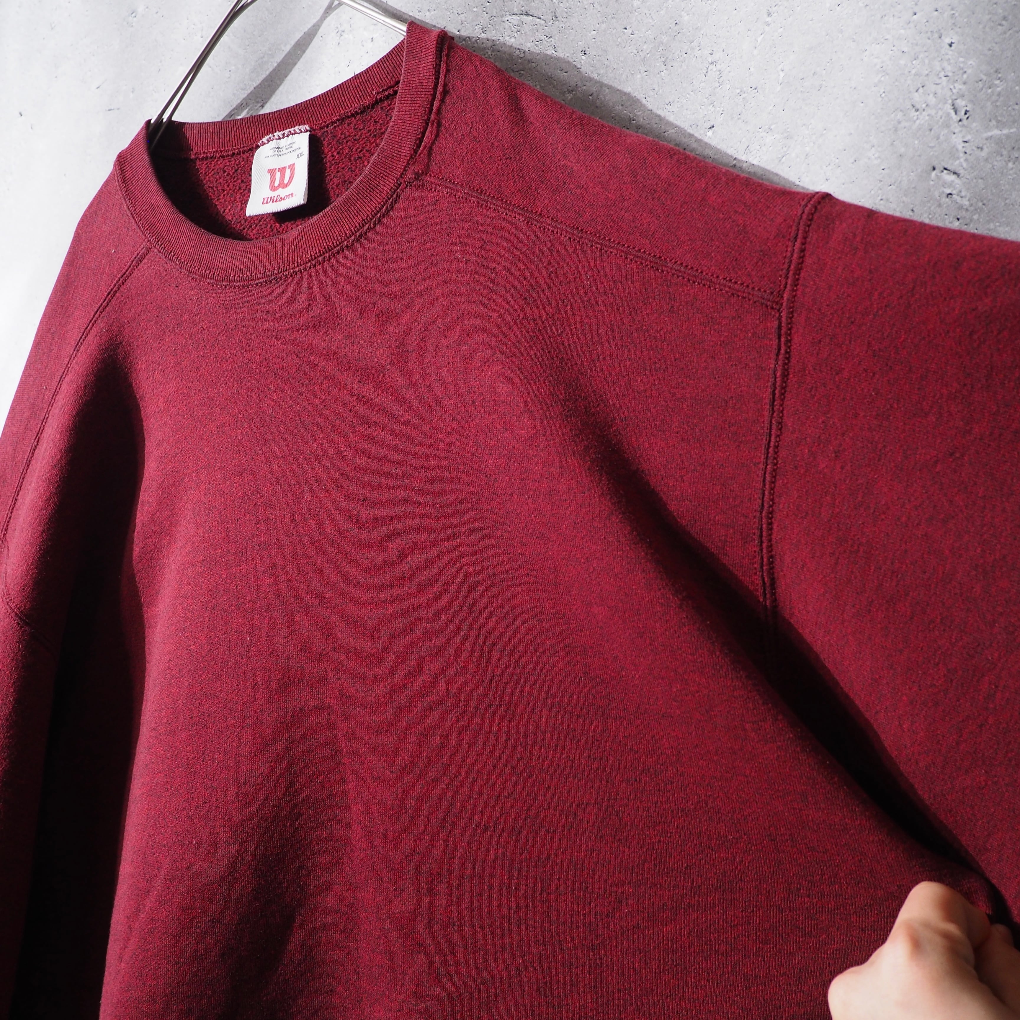 " Wilson " Beautiful Dark Bordeaux Piece Dyeing Over silhouette sweat shirt