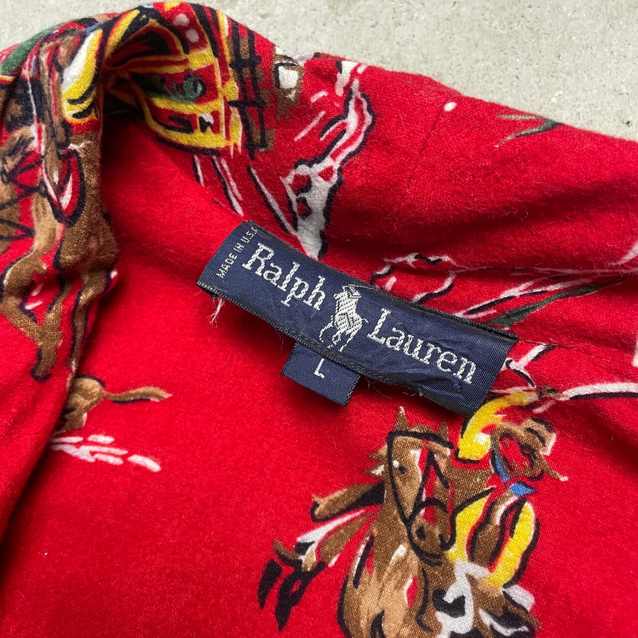80年代 USA製 Ralph Lauren ラルフローレン デニムガウンコート