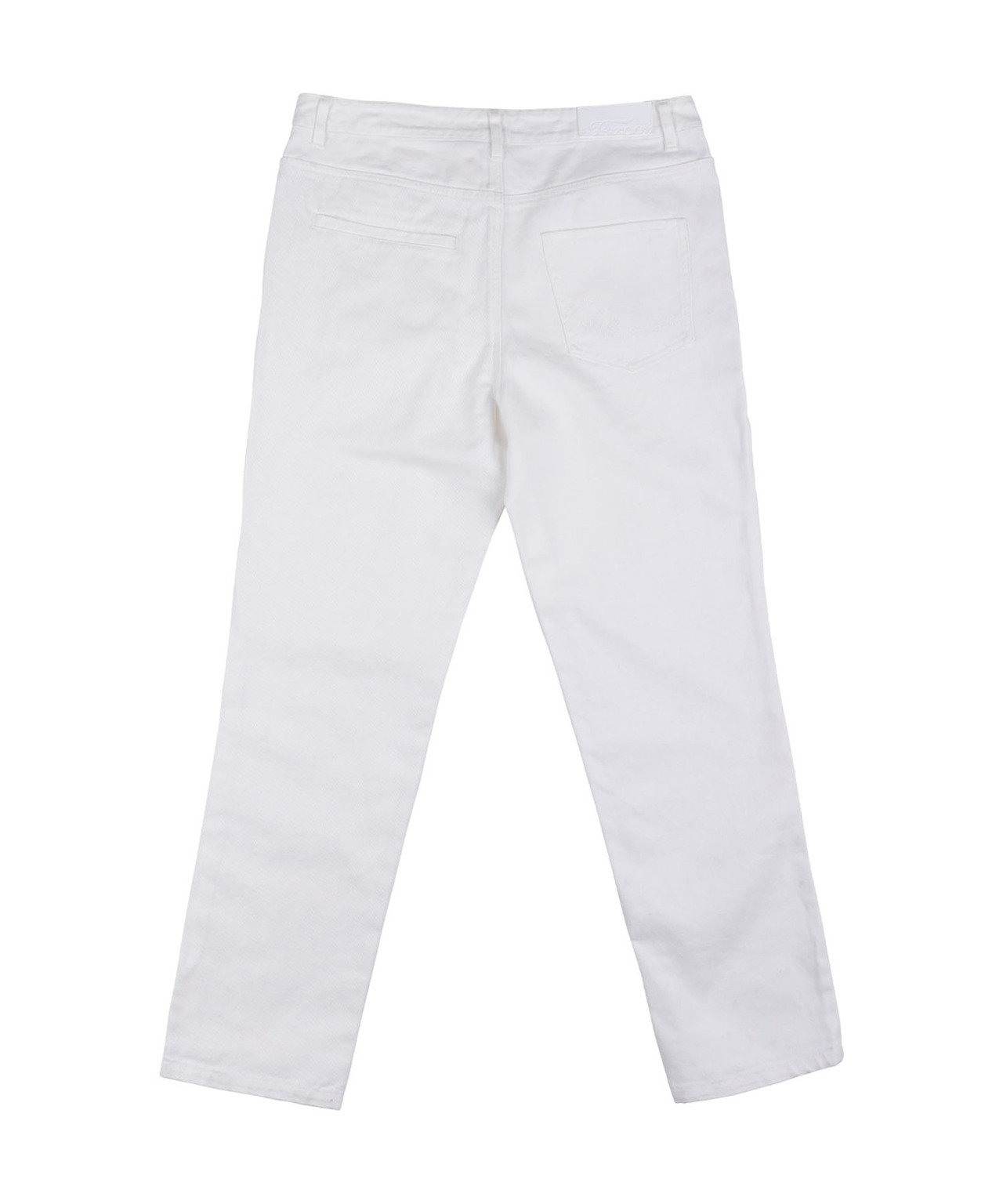 【#Re:room】SLIM STRAIGHT WHITE DENIM［REP246］