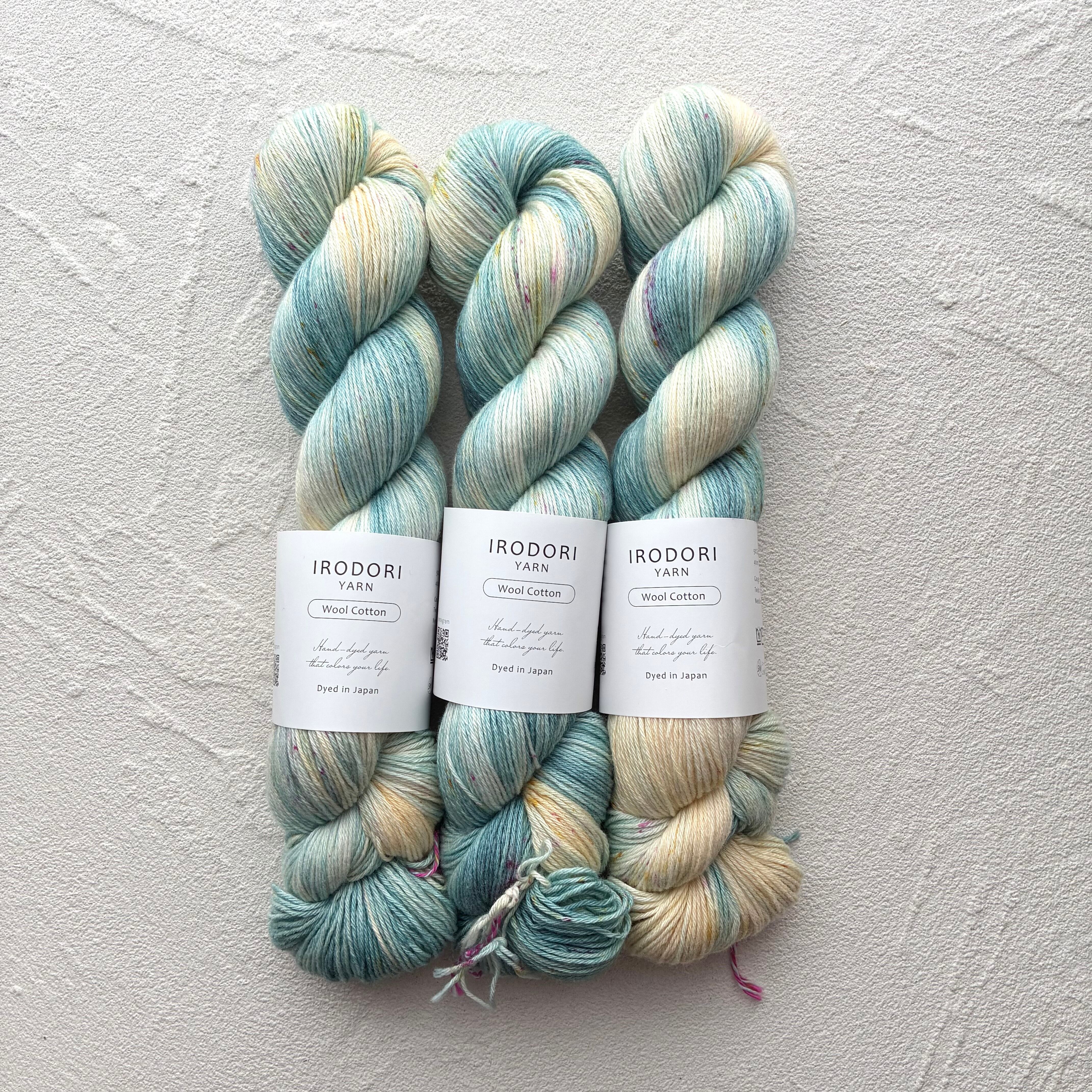 Wool Cotton【かがやくさえずりの朝】 | IRODORI YARN | 手染め毛糸と