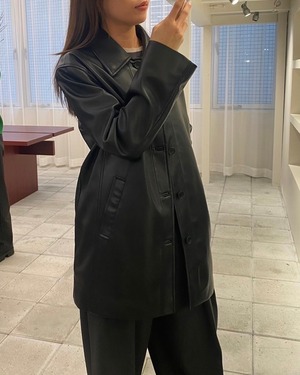 TODAYFUL Ecoleather Soutiencollar Jacket エコレザーステンカラー 