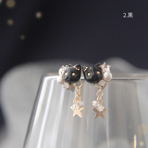 星ねこピアス/イヤリング