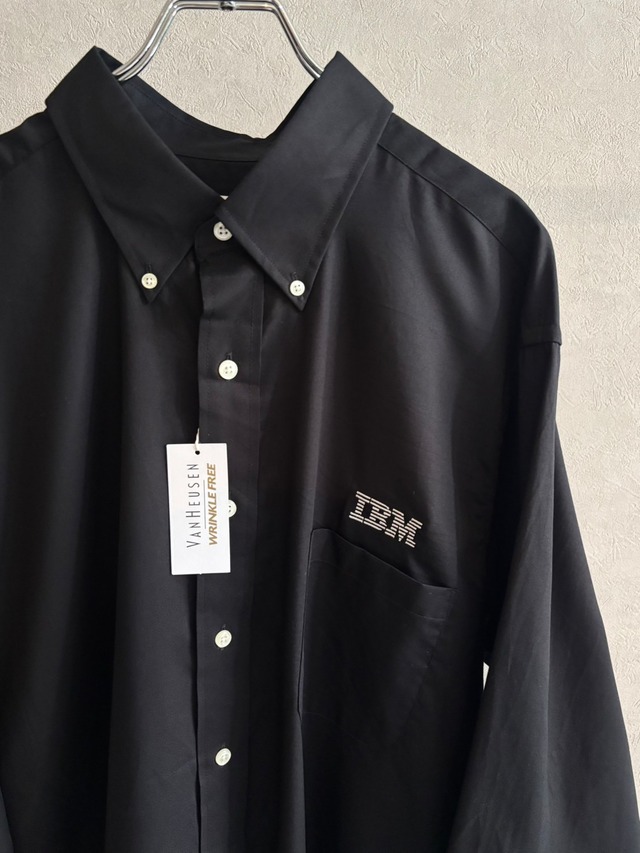 1990-2000s VAN HEUSEN "IBM" ロゴ刺繍シャツ デッドストック