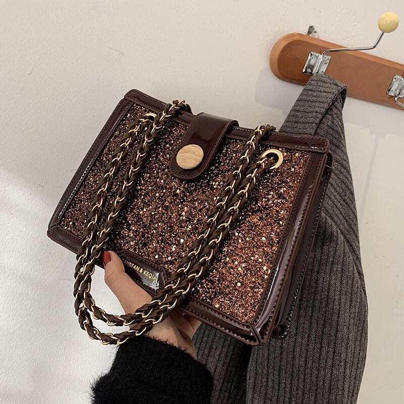 オータムウィンターレザースパンコールチェーン スタイル 秋物 冬物 メッセンジャーバッグ Tiancai_Wing_Bag74780449182