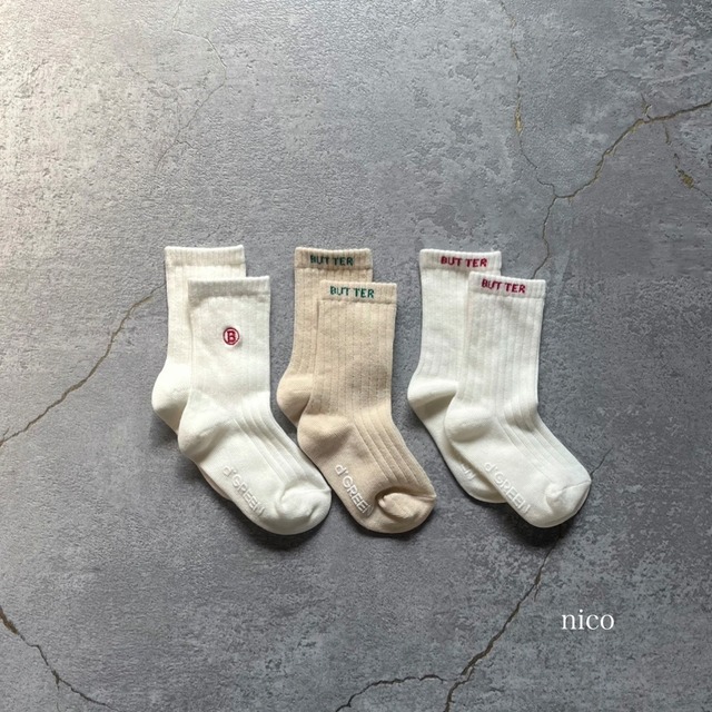 kids BUTTER ソックスSET (13cm〜)