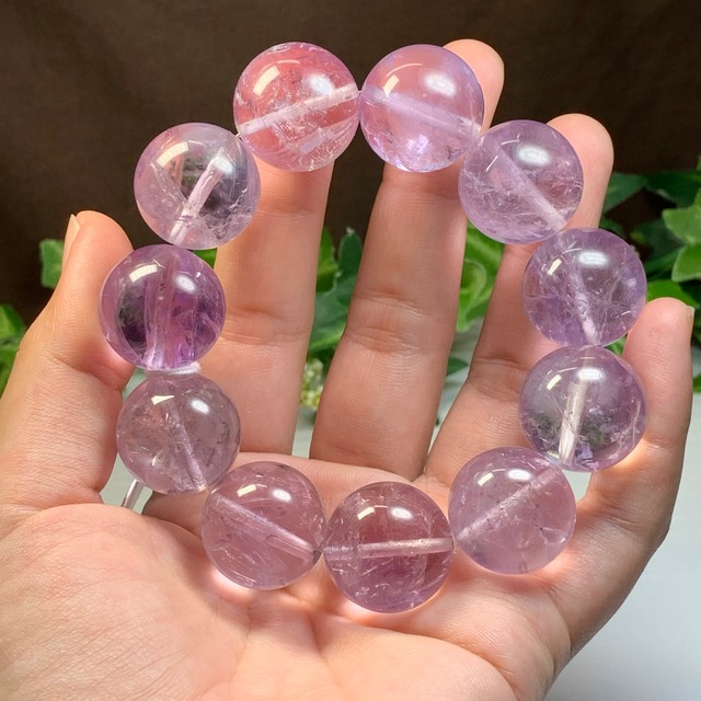 透高レア☆希少な20mm☆ラベンダーアメジスト・ブレスレット