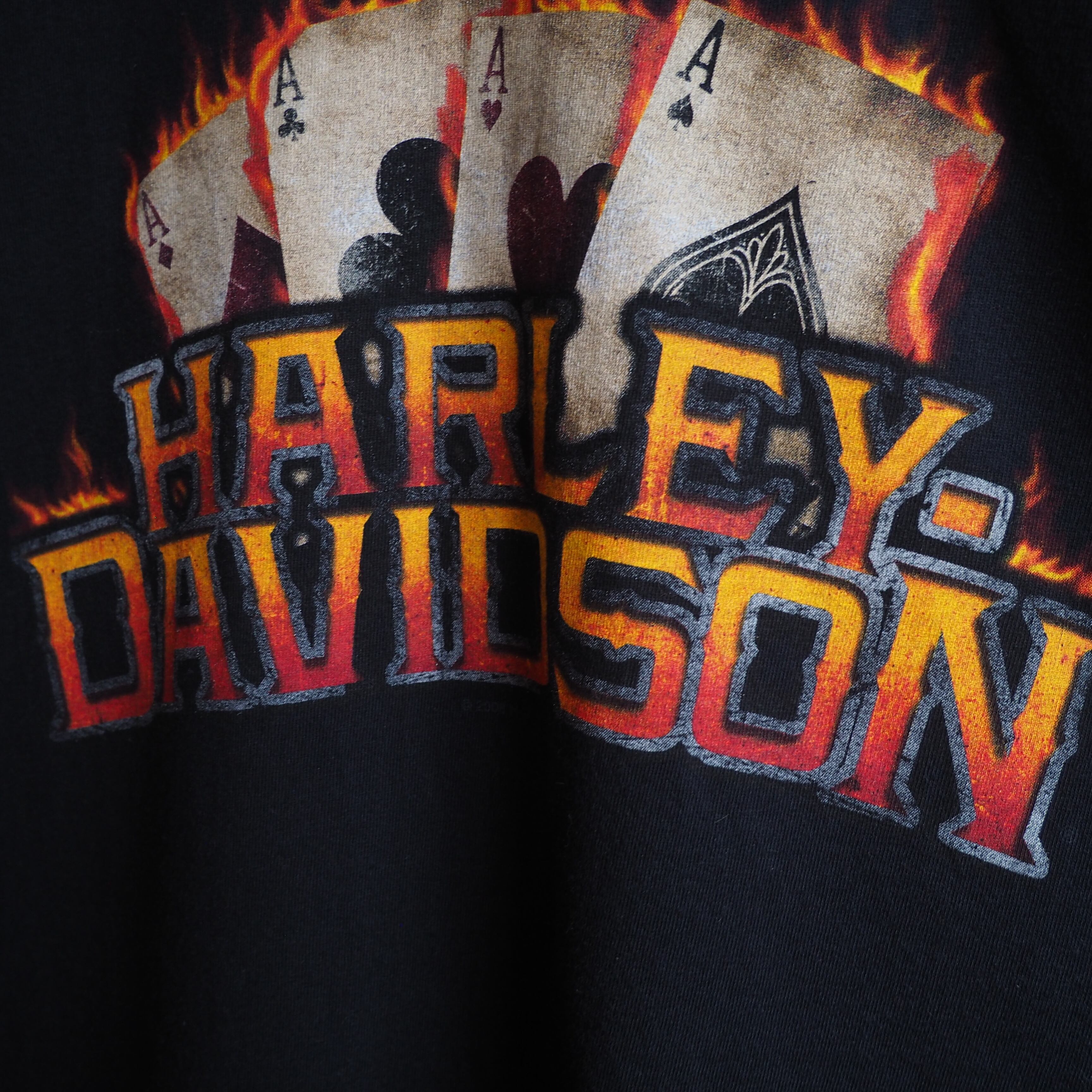” Harley-Davidson ” Casino printed Black loose Tee (made in Usa)
