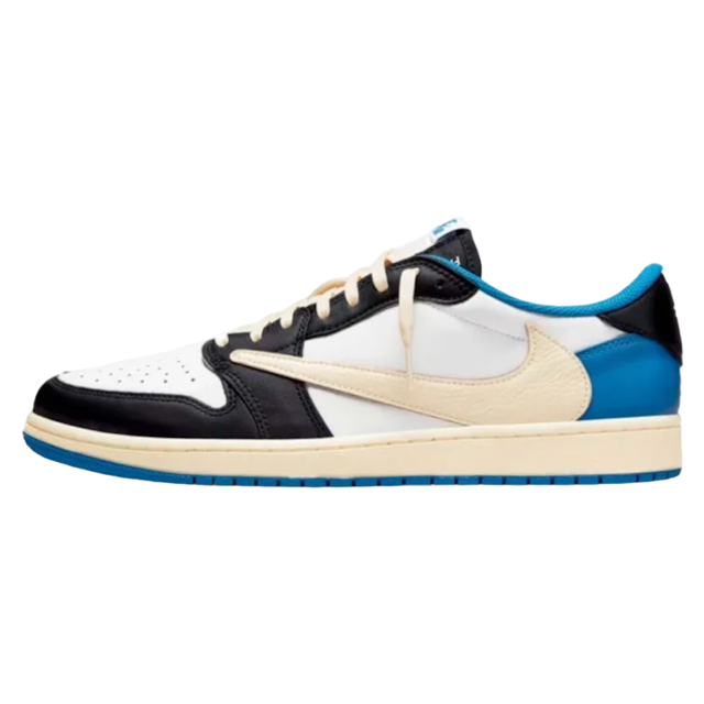 28cm Travis Scott × Fragment × Nike Air Jordan 1 Low OG SP "Military Blue"/DM7866-140