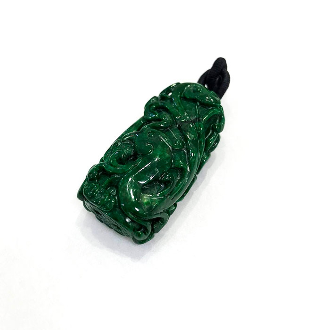 濃い翡翠が魅力的 鳳凰ペンダントトップ A貨翡翠 jd_pt1055 CO