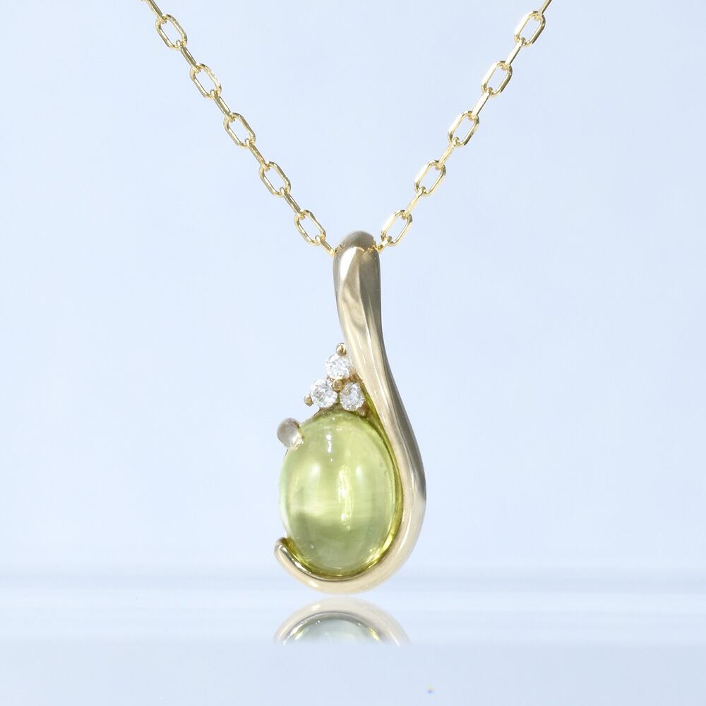 ペリドット ダイヤ ペンダントトップ K10イエローゴールド ノート