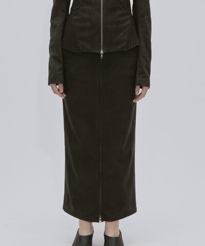 24AW】MUKCYEN ムッシャン / zip up long skirt | TRENTオンライン  
