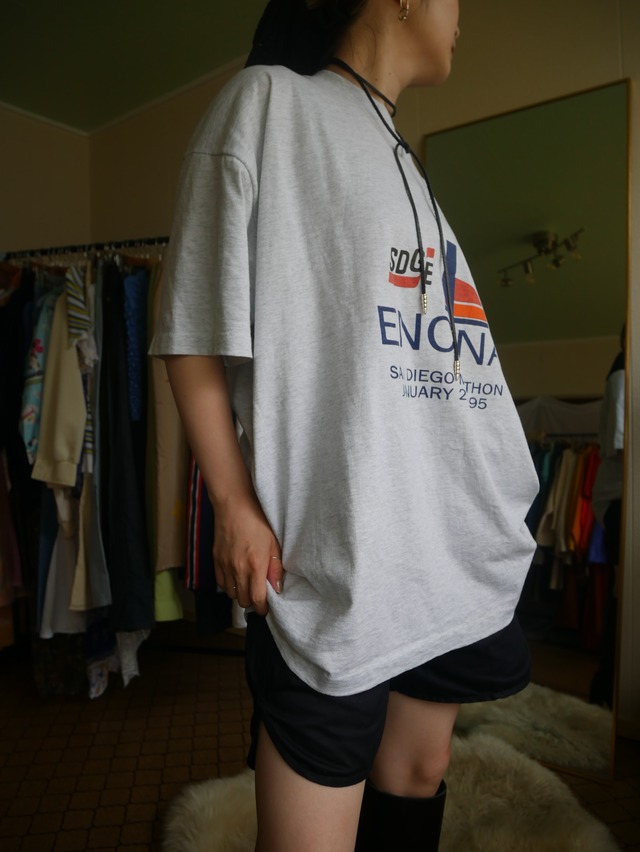 90s Fruit of the Loom USA Made San Diego Marathon T-Shirt Gray XL