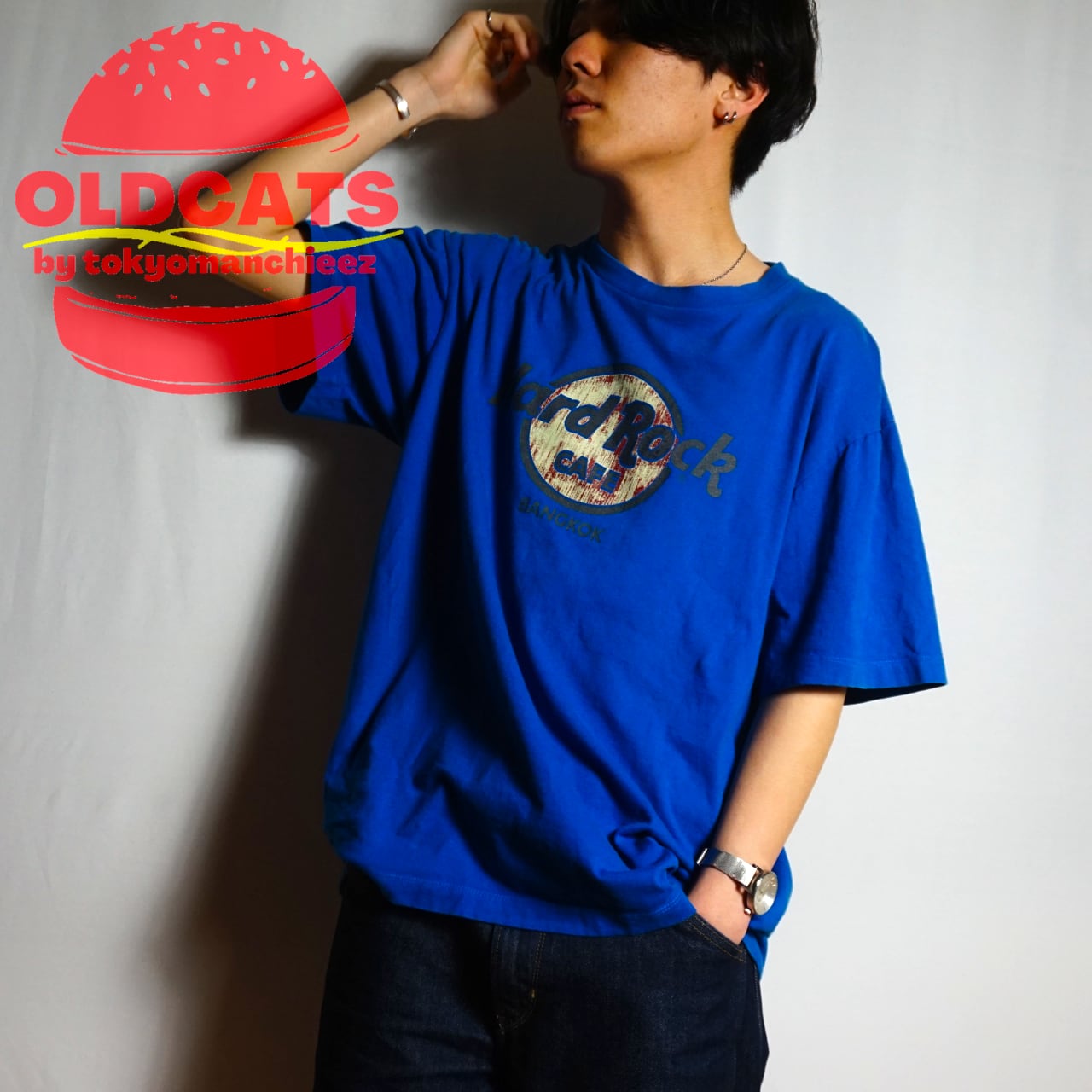 90s USA製《US》ハードロックカフェ ロゴ Tシャツ メンズXL