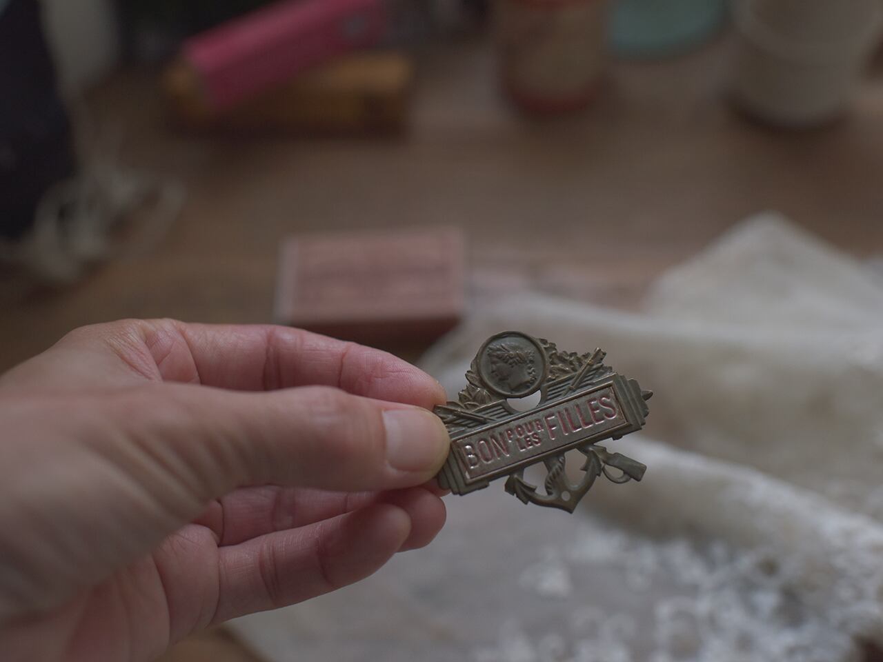 小さなブリキの小物 フレンチアンティーク