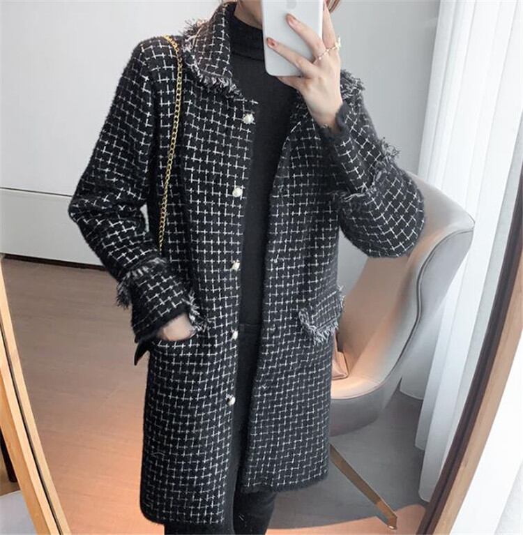 可愛い大人気商品通勤する ミンク ストレート コミューター 中・長セクション ウォーム