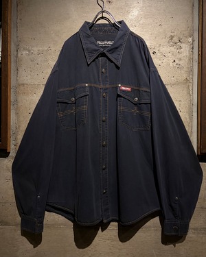 【Caka】90's “PELLE PELLE” Vintage Loose Cotton L/S Shirt