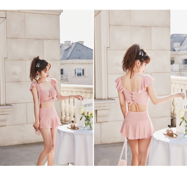 水着 レディース 体型カバー タンキニ セパレート水着 ビキニ 2点