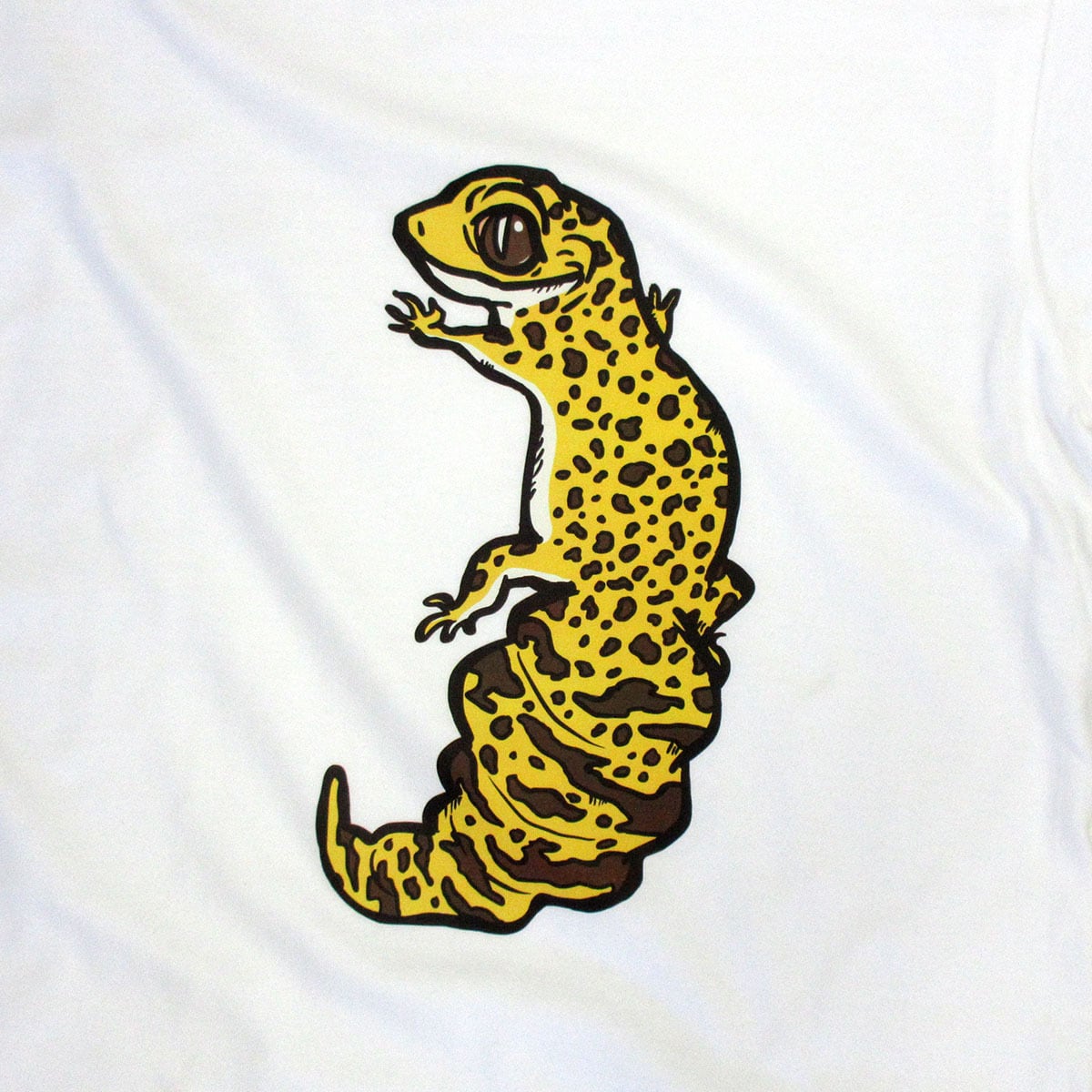 レオパ Tシャツ 斑点 爬虫類 イラスト am77 レオパードゲッコー