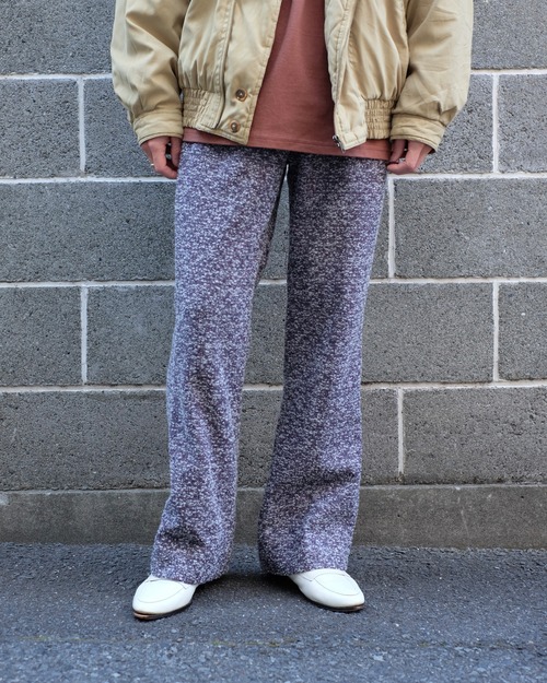 70s “ tweed fabric “ euro flare pants