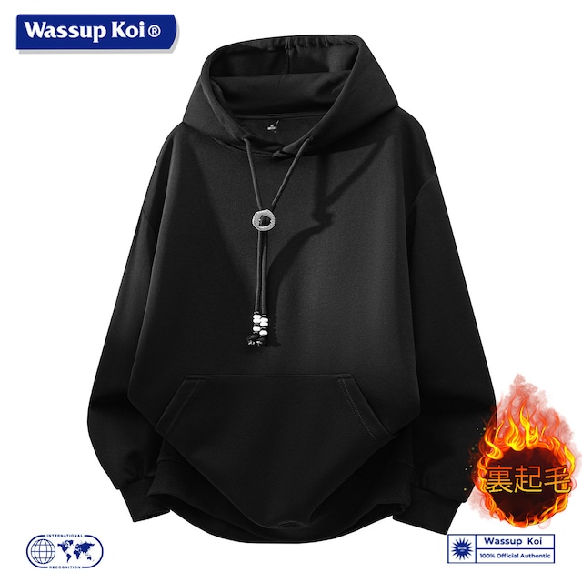 ♥裏起毛カジュアルのパーカー!【WSシリーズ】★パーカー★ ユニセックス 5color トップス 黒 灰 青 合わせやすい