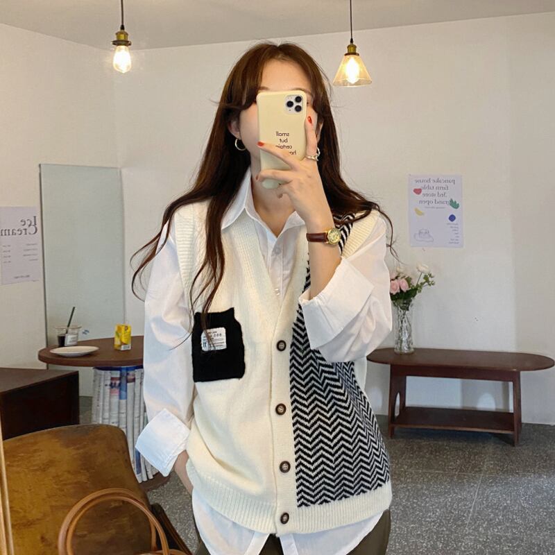 Vネックニットスプリングオータム 春物 秋物 スーパーモール25664145467