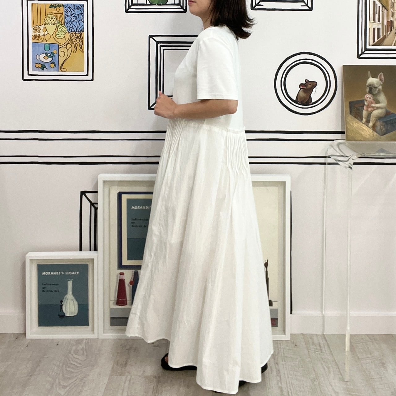 【新色】異素材ワンピース　19800円+TAX