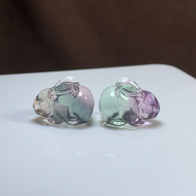 8.ペアうさちゃん･フローライトうさぎ