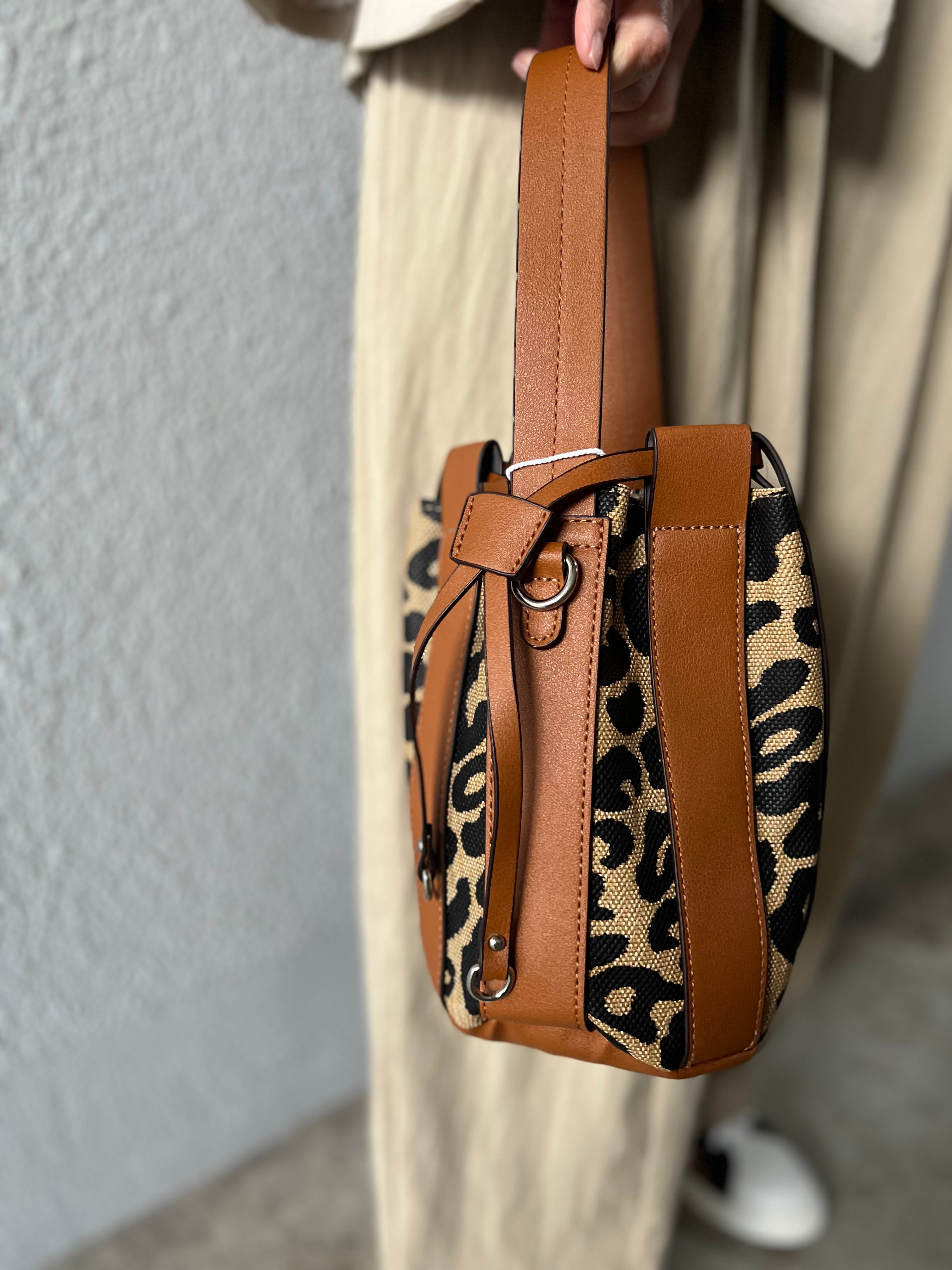 【SELECT】ヒョウ柄 ハンド・ショルダー 2WAYバッグ