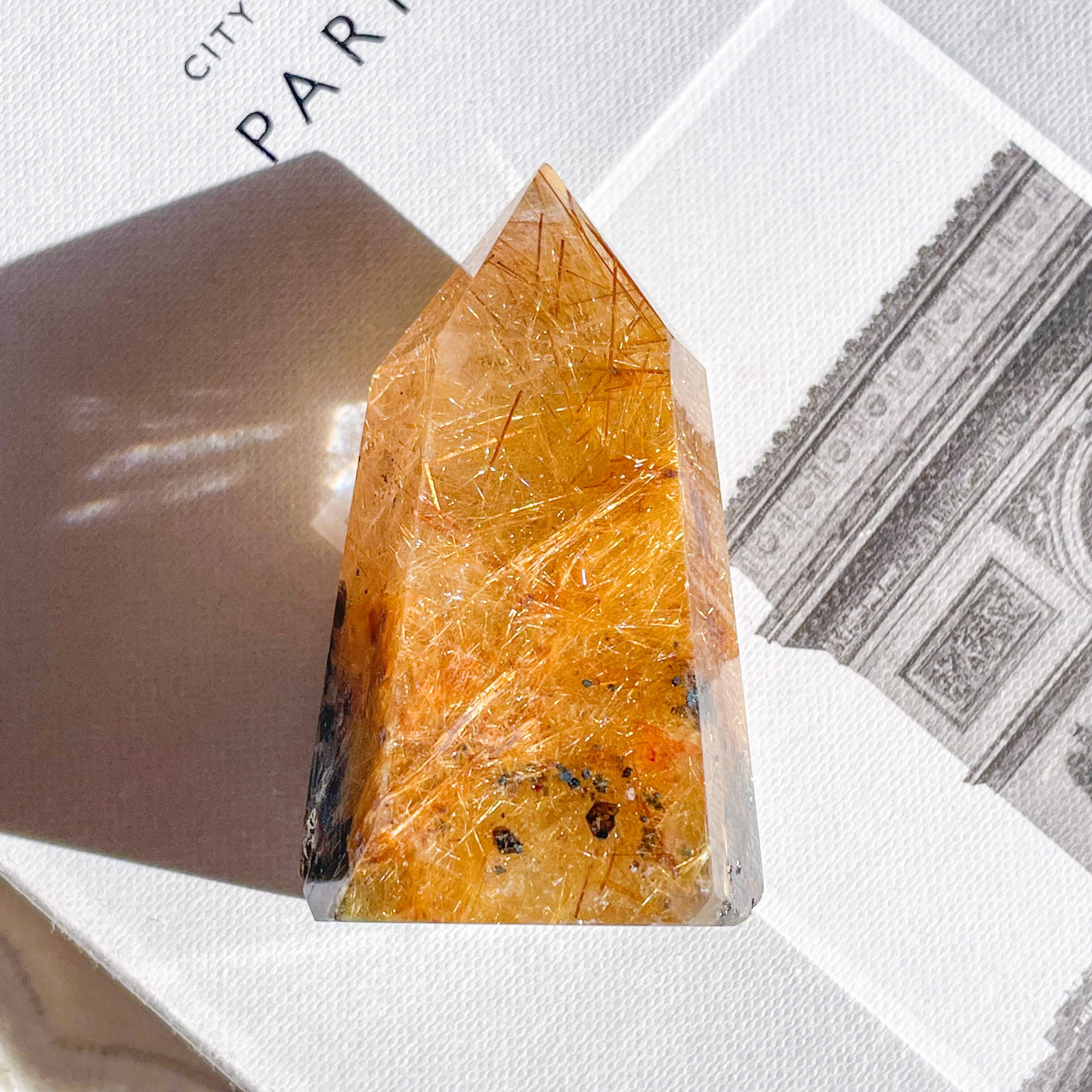 Rutilated Quartz Point 18 ✧ ルチルクォーツ