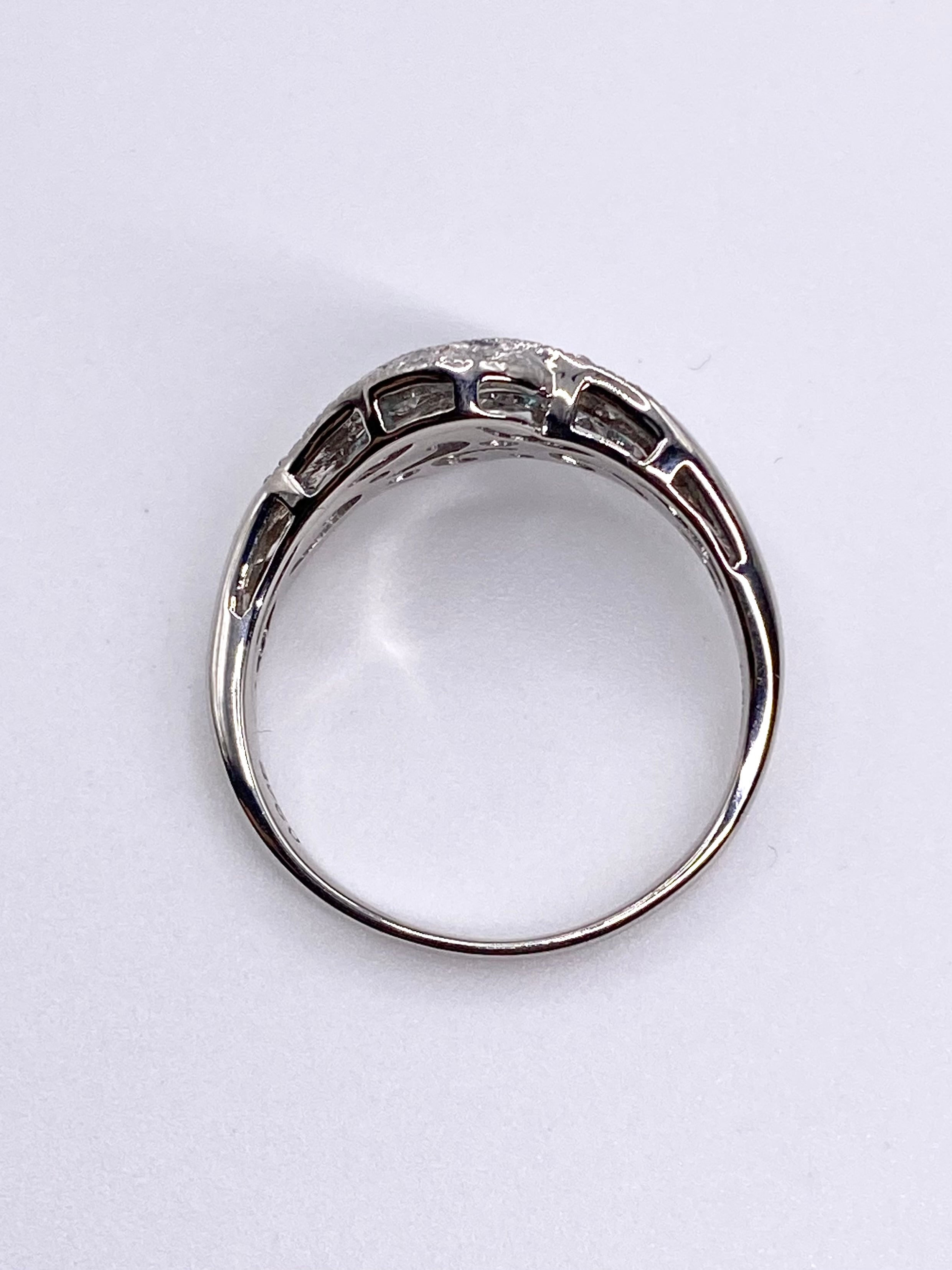 パライバトルマリン 計0.245ct / ダイヤモンド 計0.37ct Pt900 リング