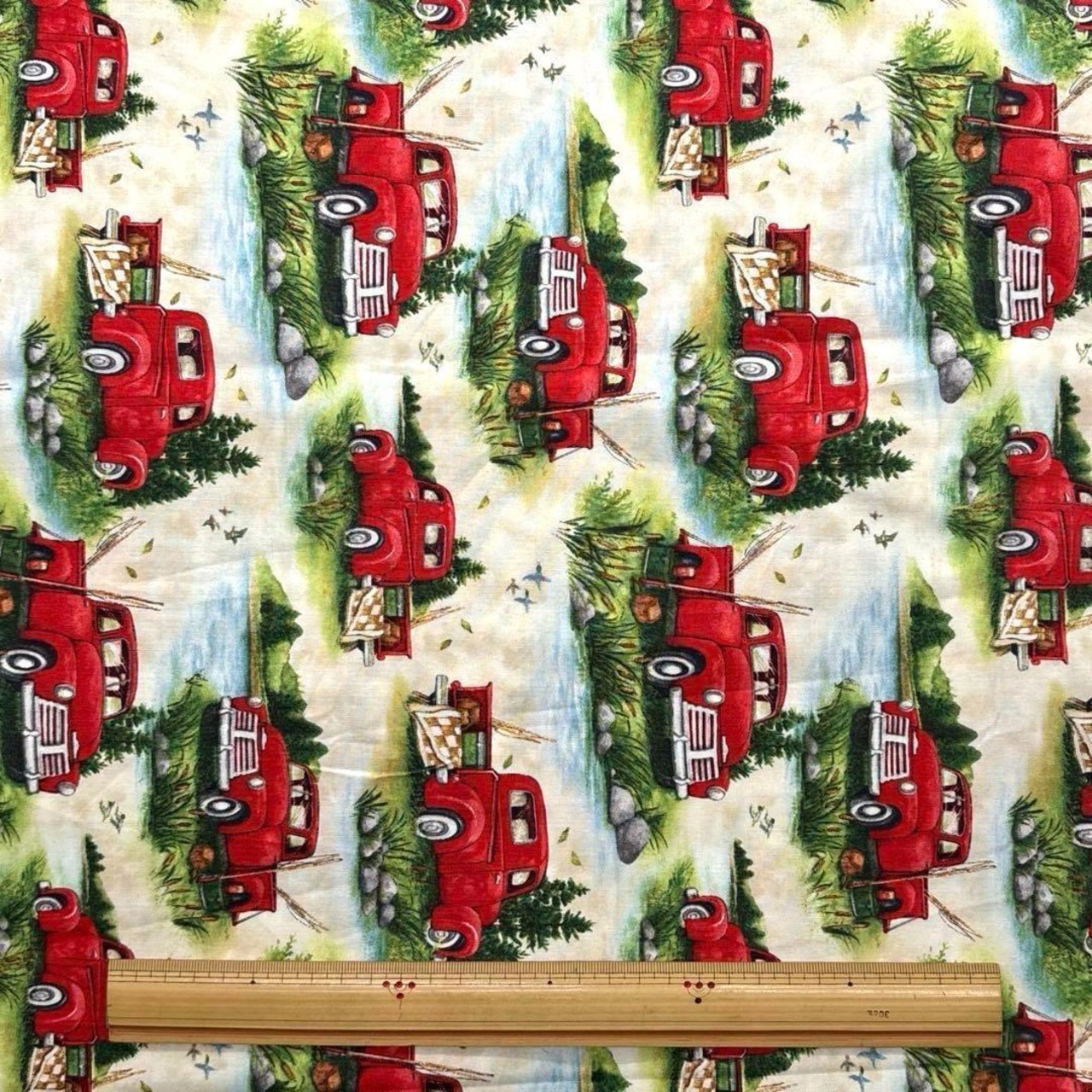 Cdr556◆1m◆SM◆綿100%シーチング生地◆風景車柄