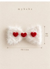 韓国子供服 / 26winter / my bebe / アンゴラリボンピン / キッズ / 冬服 *FREE*