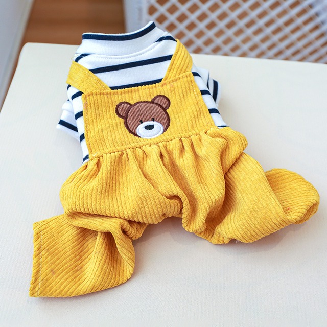 新作  熊　クマさん　つなぎ 　犬服　ドッグウエア　犬　 ペット　 ペット用品（XS-XL）