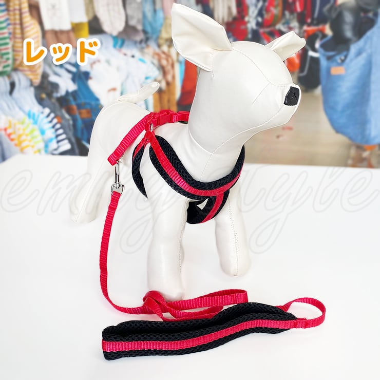 限定セール】バイカラー ソフトパッドハーネスリード 犬 猫 ペット