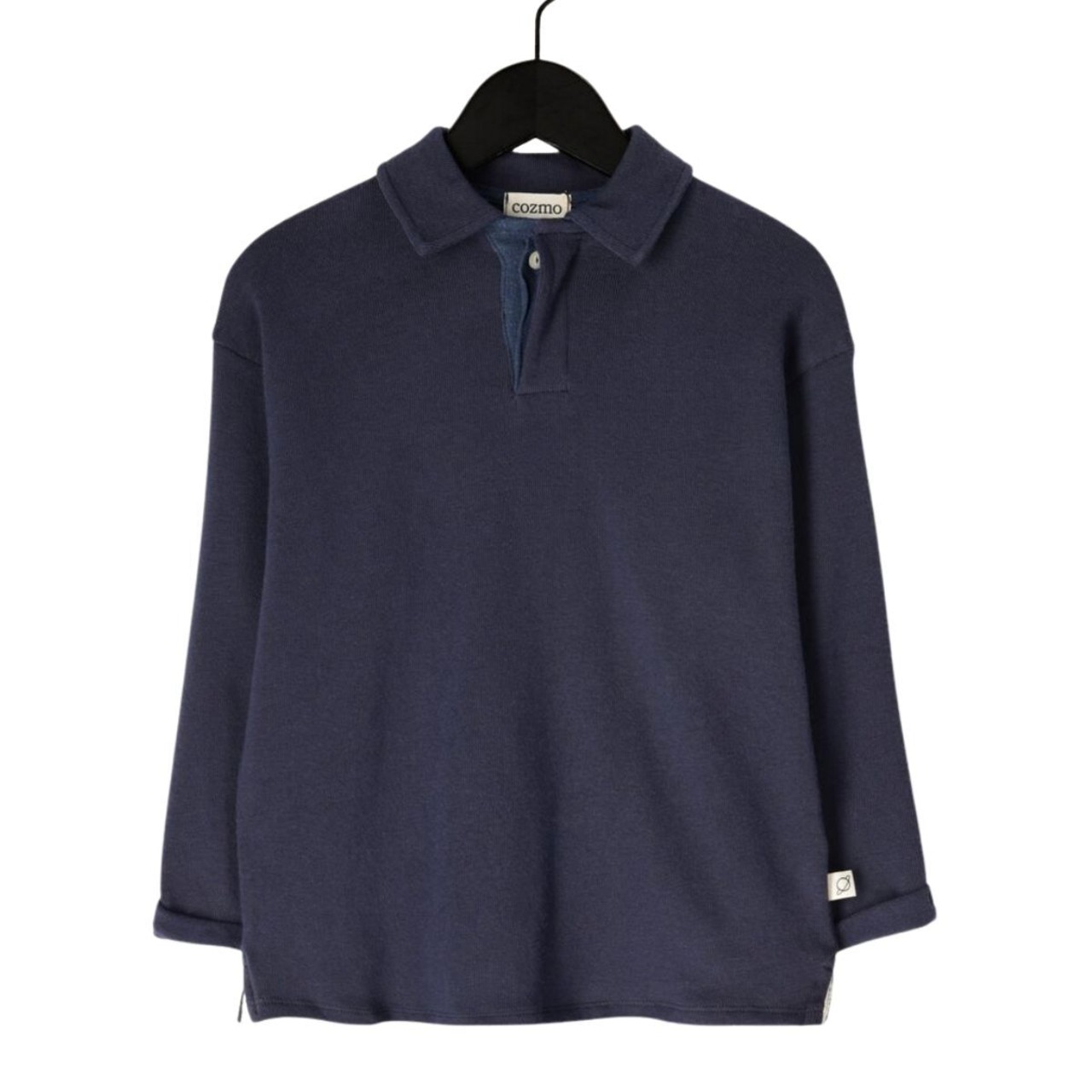 ＜COZMO＞ポロカラー ニット Sweater Timor (Navy) - 1