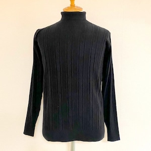 Graphene Stripe Turtle Knit　Black