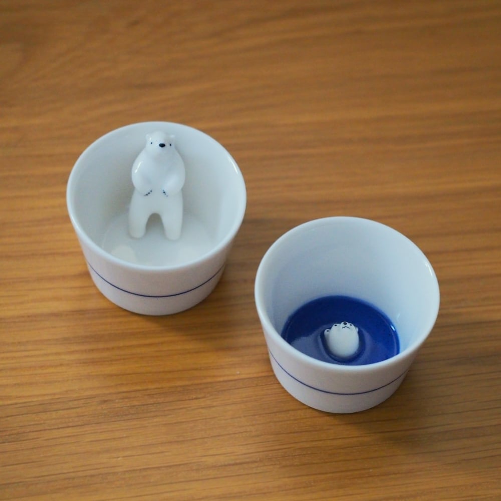 シロクマお猪口(No.2 + No.3) | 楽土 Online shop