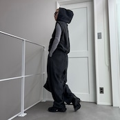 Wzipフリースフーディーvest/チャコール